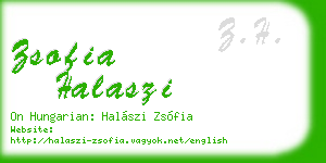 zsofia halaszi business card